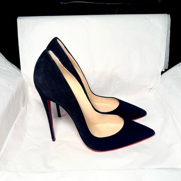 Christian Louboutin Shoes - Christian Louboutin So Kate’ 120 mm Veau Velours Black Suede Stiletto Pump EU 38